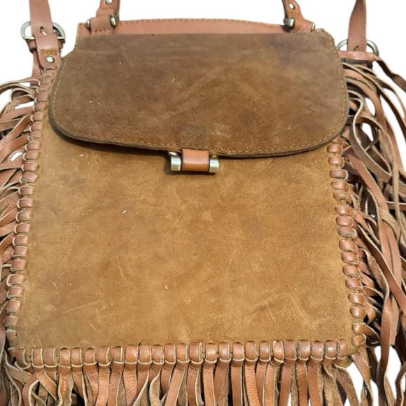 Sancia Leather Fringe Backpack as is - Picture 3 of 9